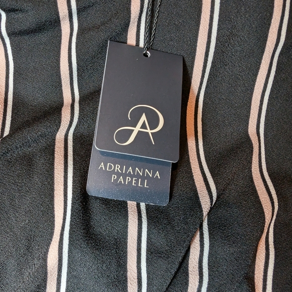 Adrianna Papell Black and White Striped Blouse - Picture 8 of 10